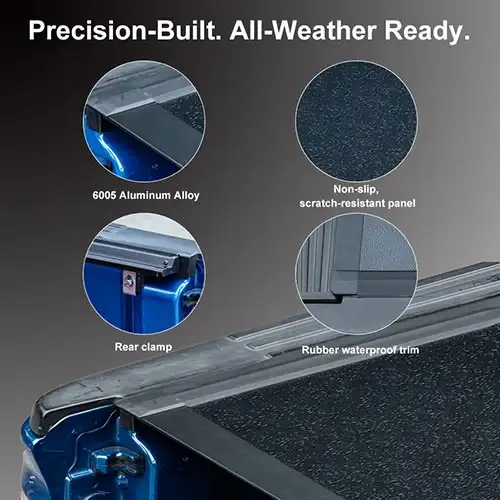 Low Profile Hard Quad-Fold Tonneau Cover for Ford Maverick
