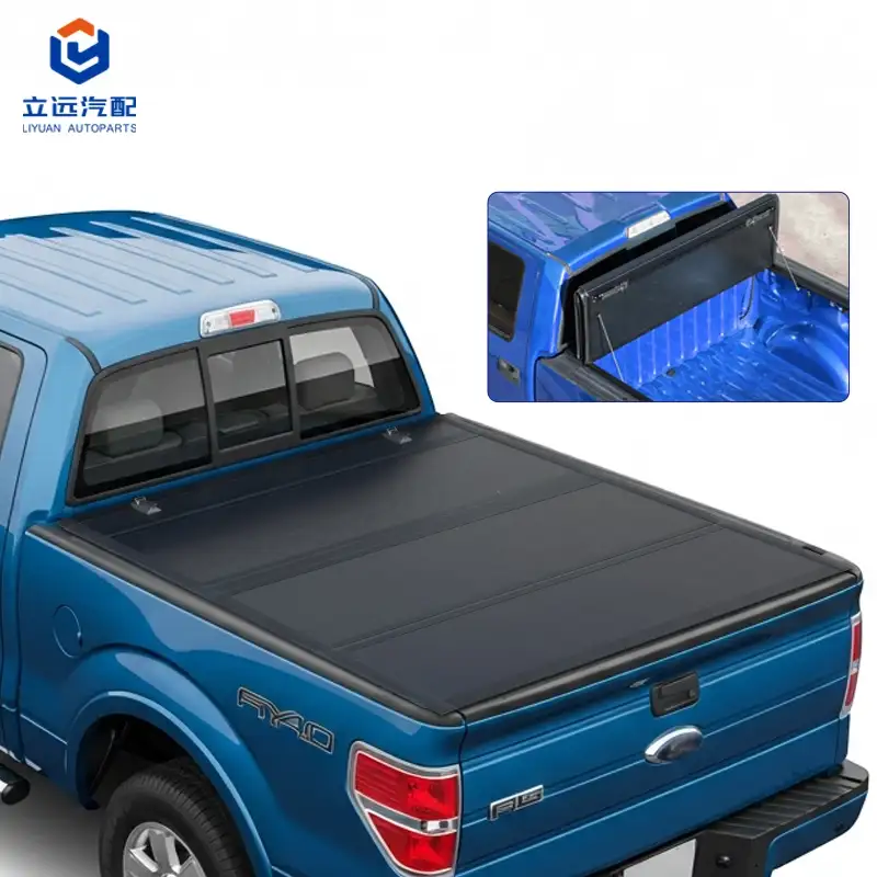 Low Profile Hard Quad-fold Tonneau Cover for Ford
