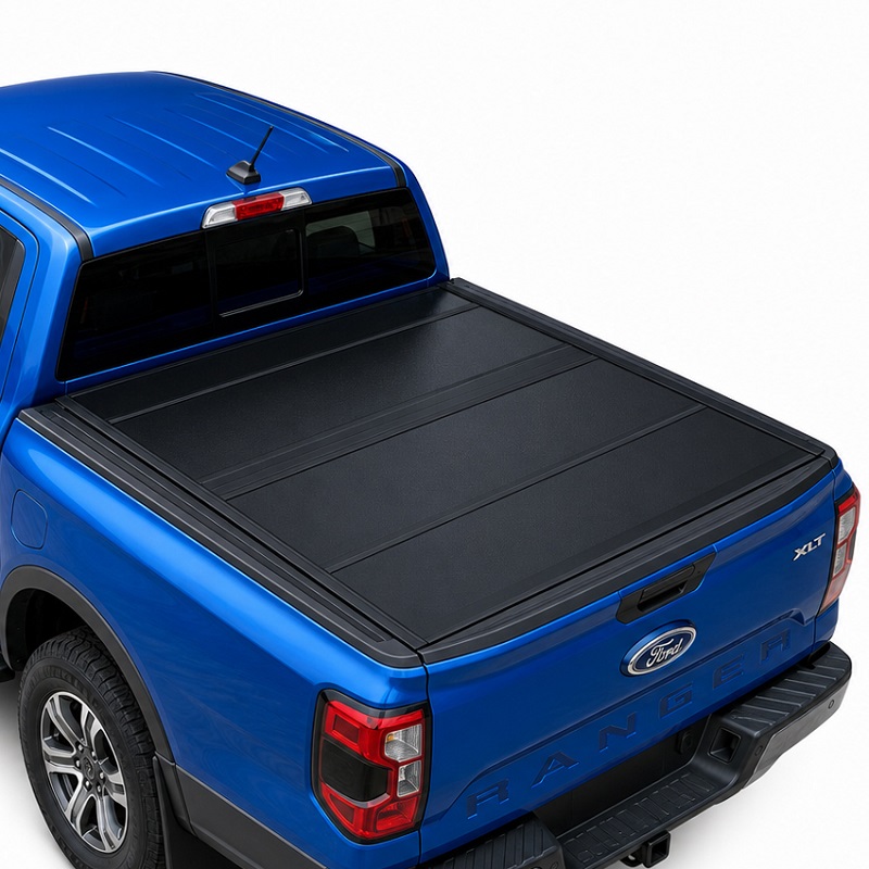 Low Profile Hard Quad-fold Tonneau Cover for Ford Ranger