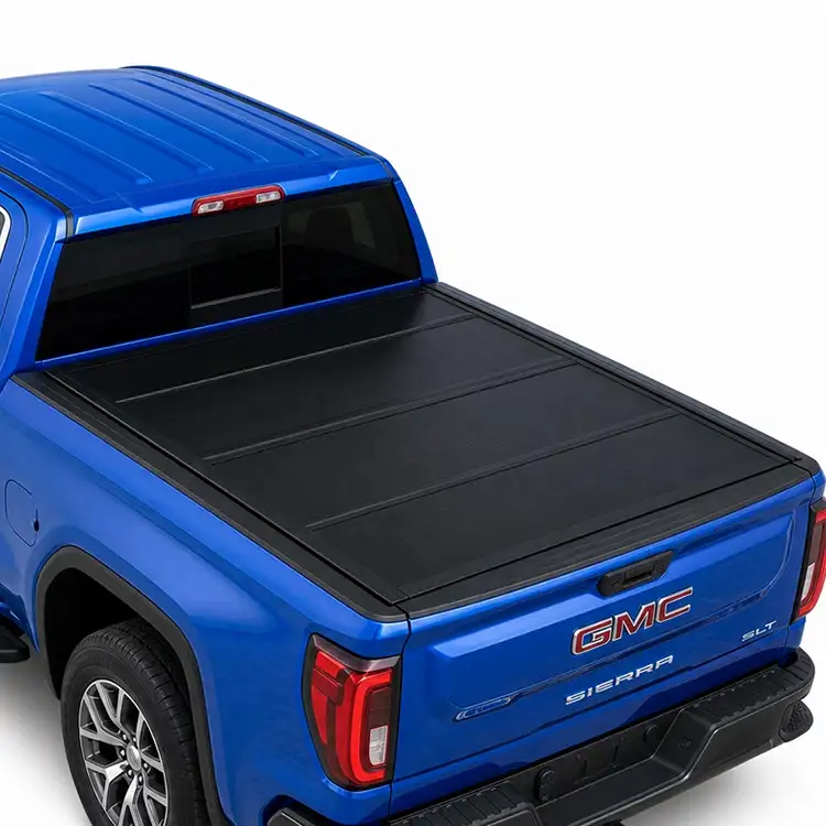 Low Profile Hard Quad-fold Tonneau Cover for GMC Mons